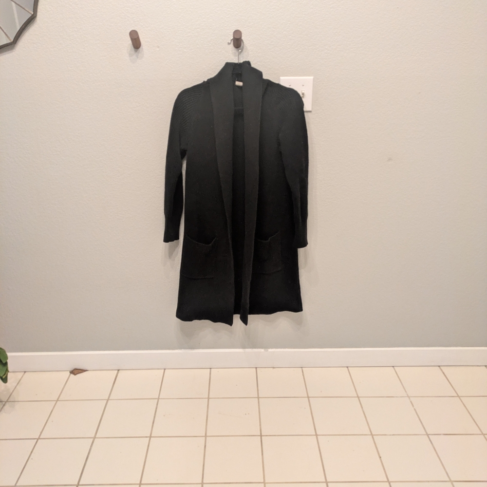 GAP Women's Black Open-Front Cardigan